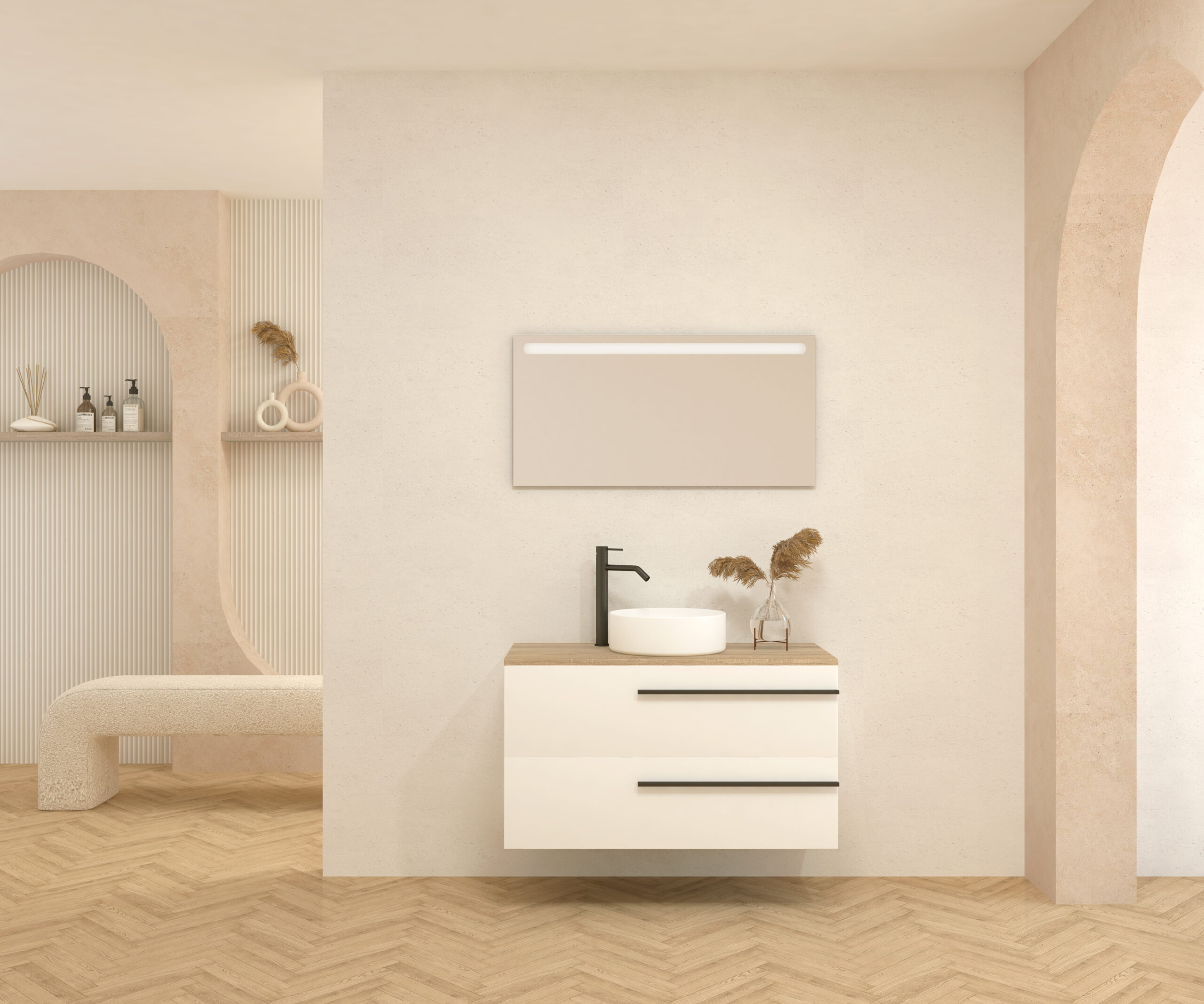 Pack BERTHELOT + évier + miroir LED