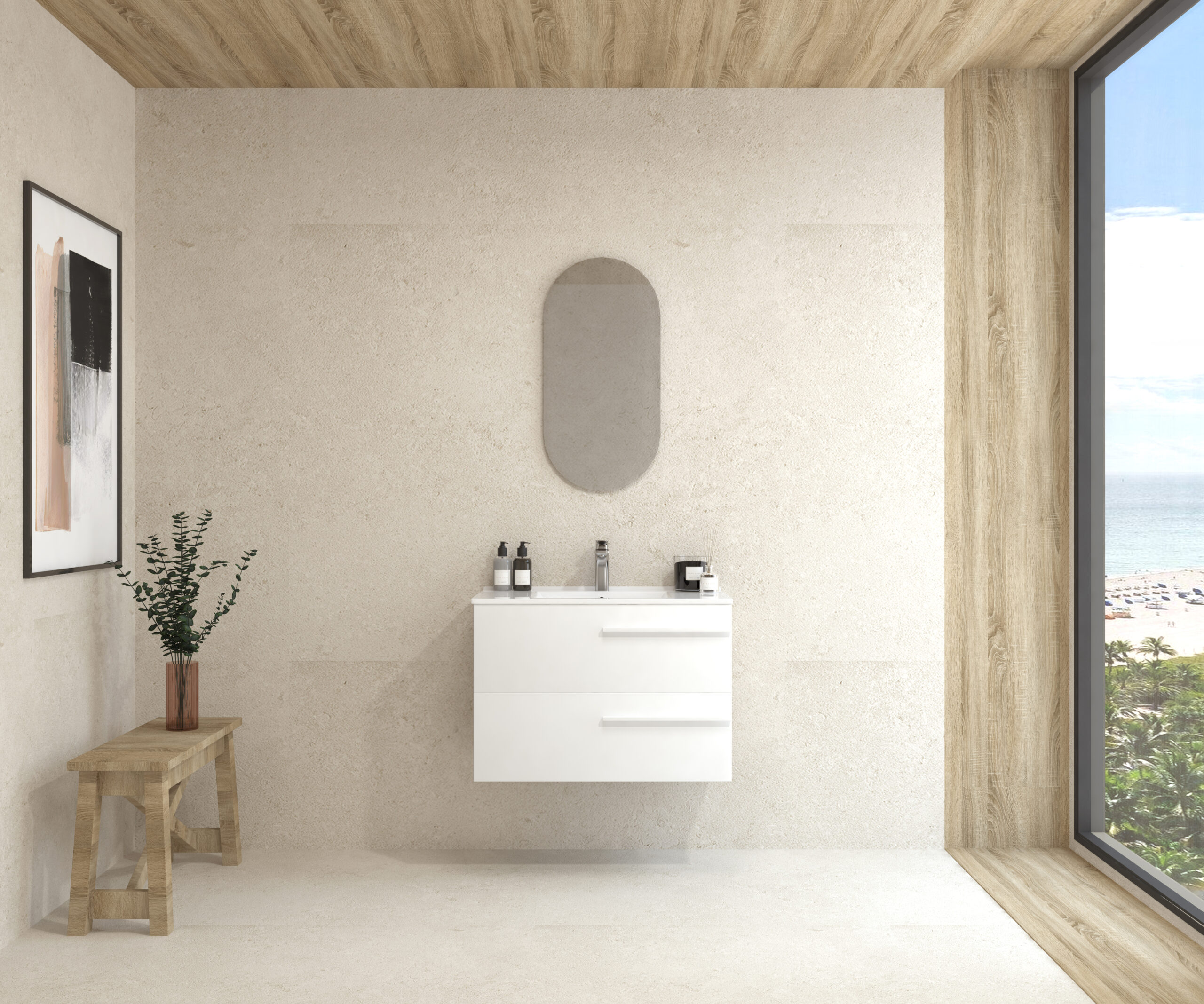 Pack CURIE + lavabo + capsule miroir