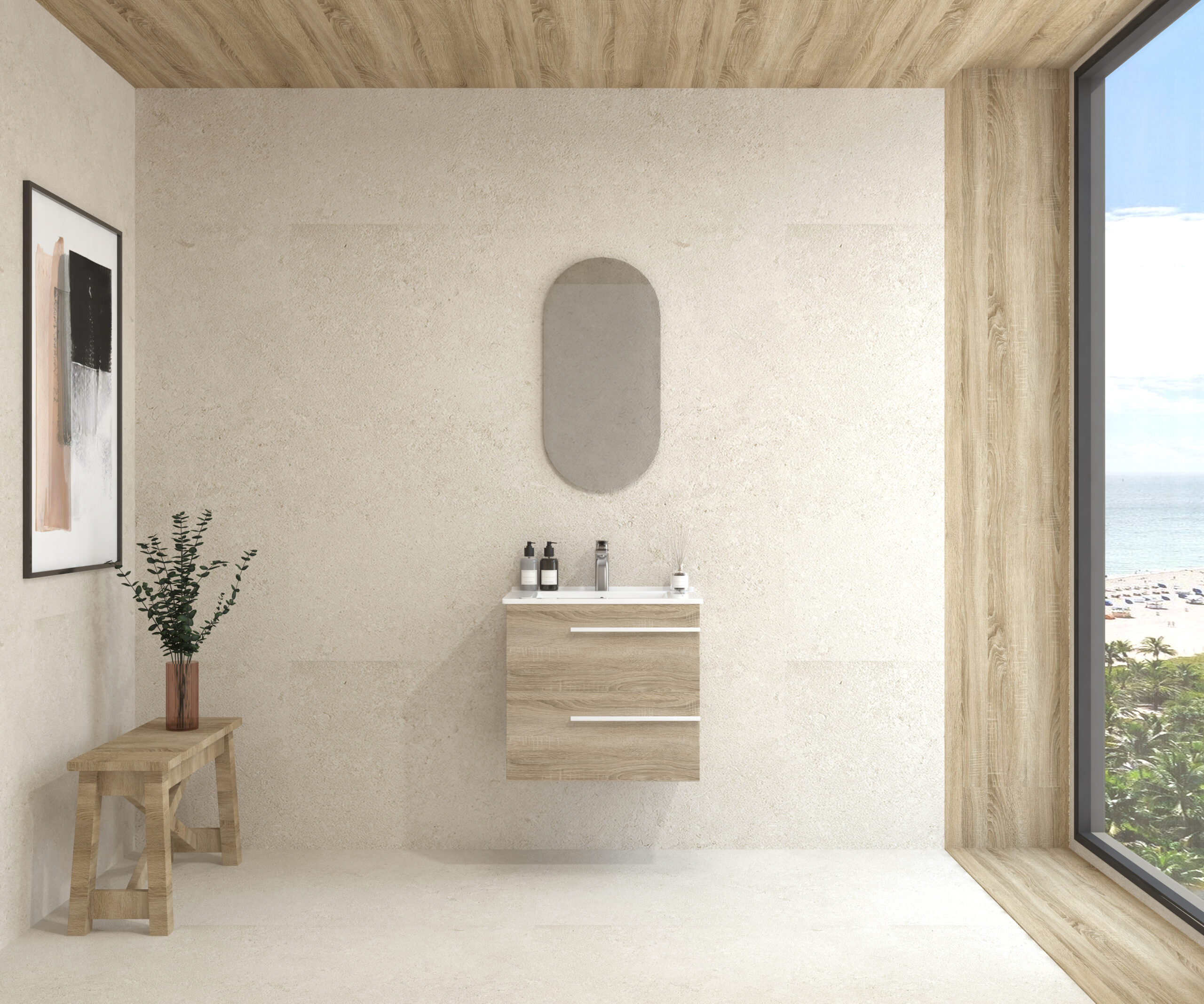 Pack CURIE + lavabo + capsule miroir
