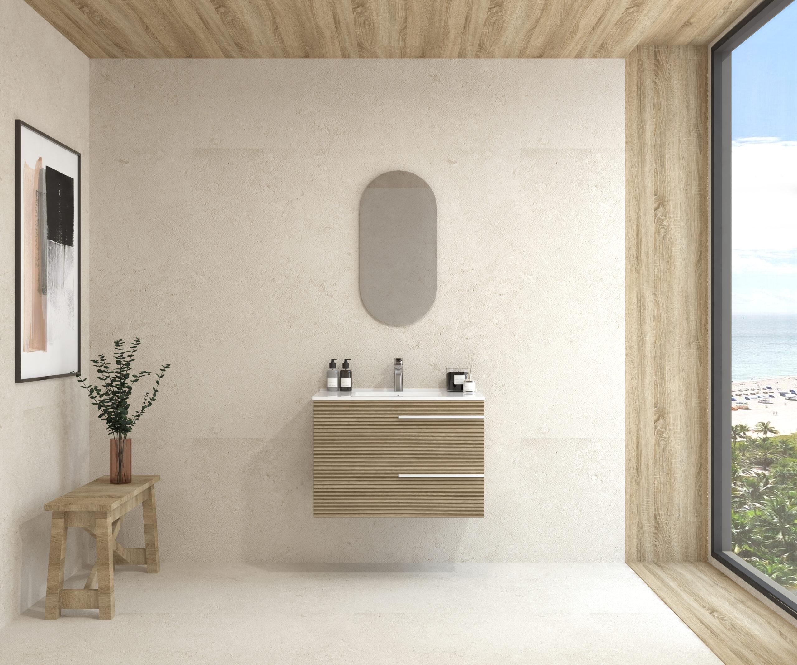 Pack CURIE + lavabo + capsule miroir