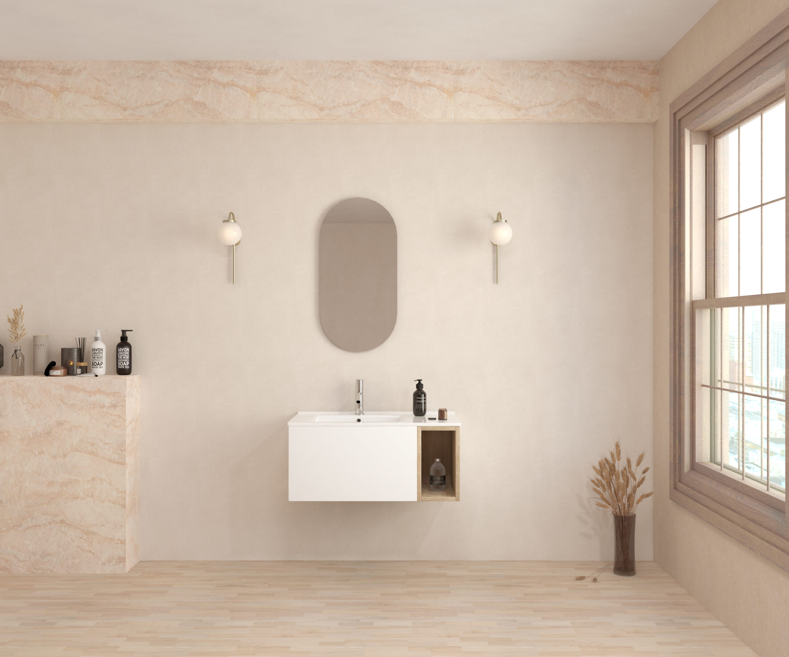Pack DENEUVE + lavabo + espejo cápsula