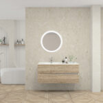 Pack MOLIÈRE + lavabo + miroir rond avec LED