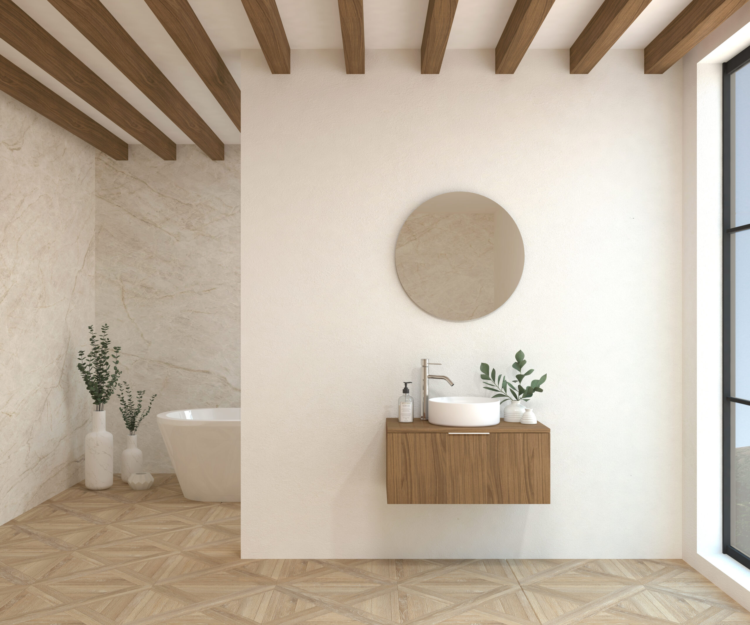 Pack RICHET + évier + miroir rond