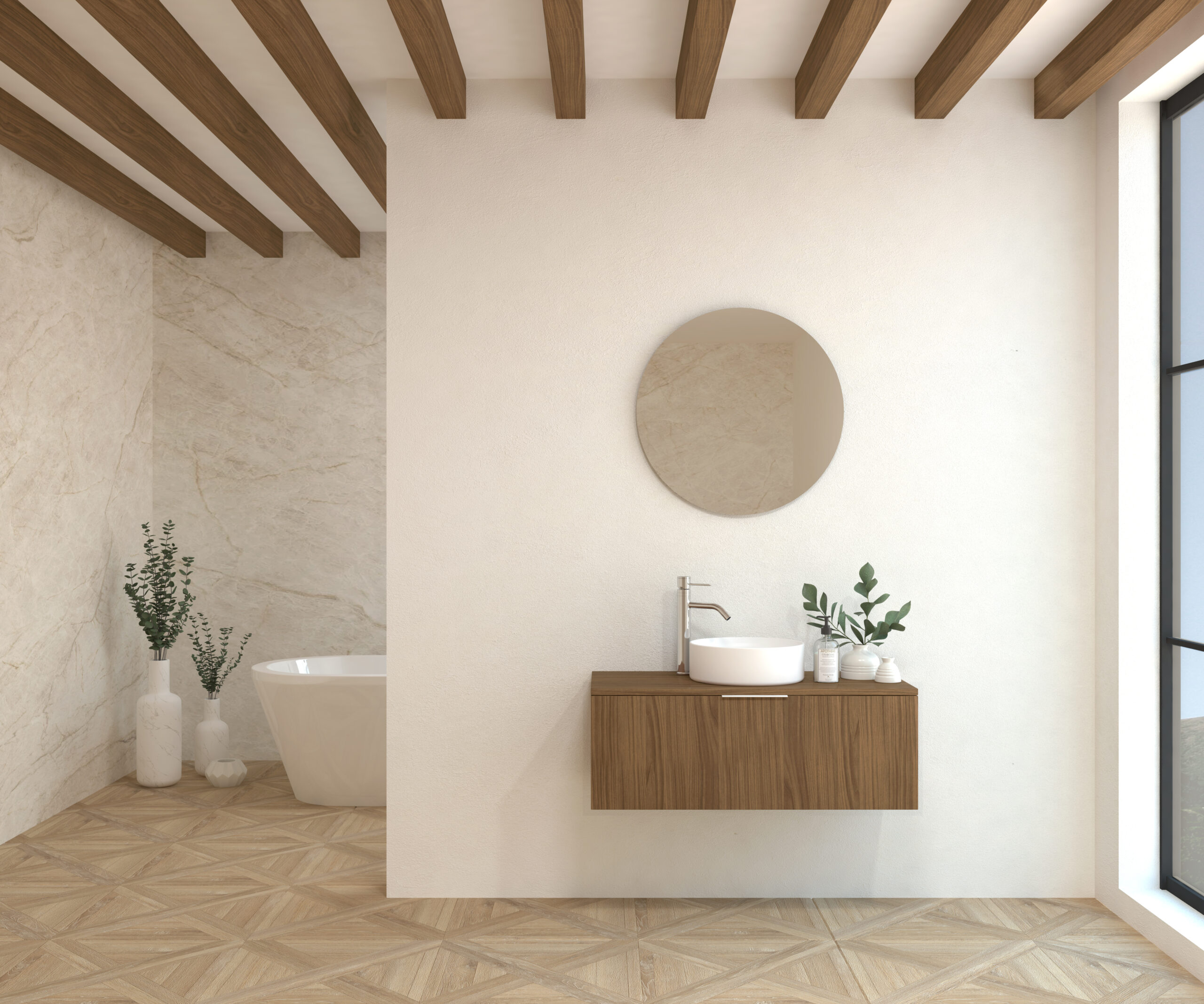Pack RICHET + évier + miroir rond