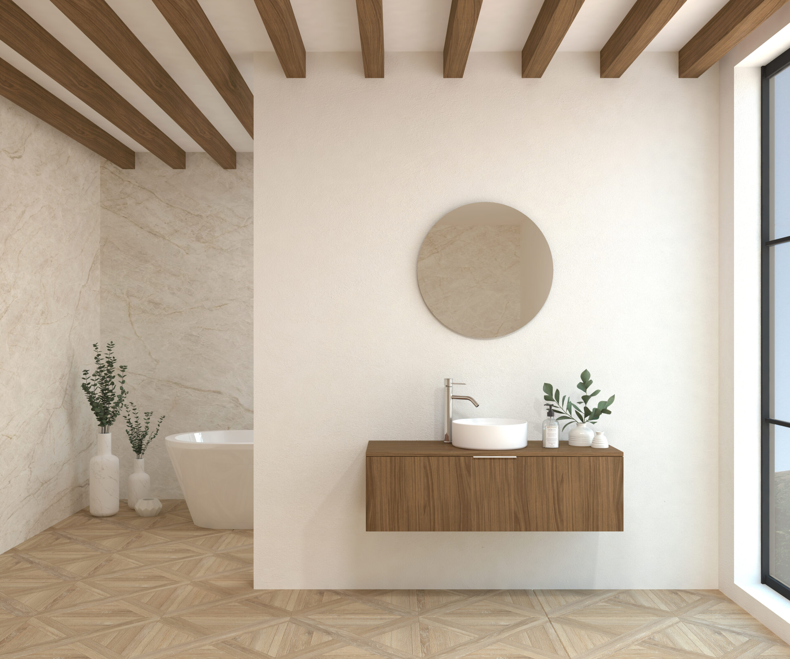 Pack RICHET + évier + miroir rond