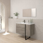 Pack ALEGHE PIED + lavabo + espejo liso