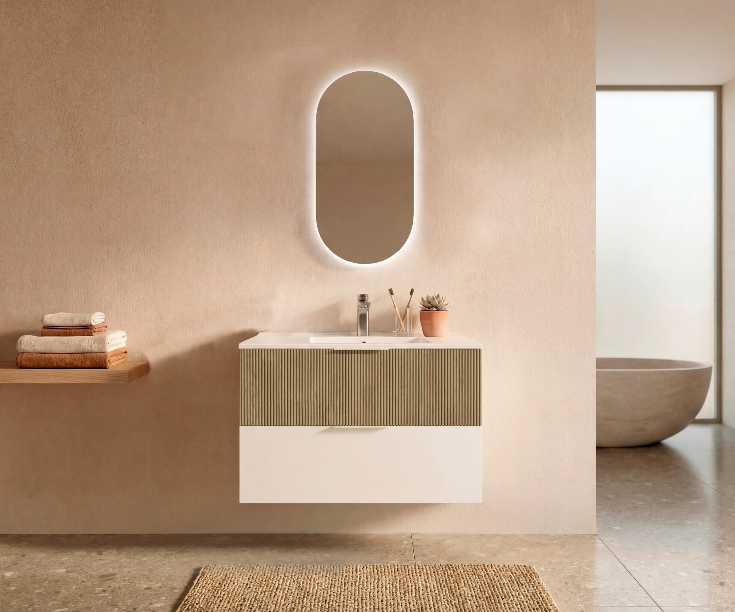 Pack COLBERT + lavabo + espejo cápsula LED