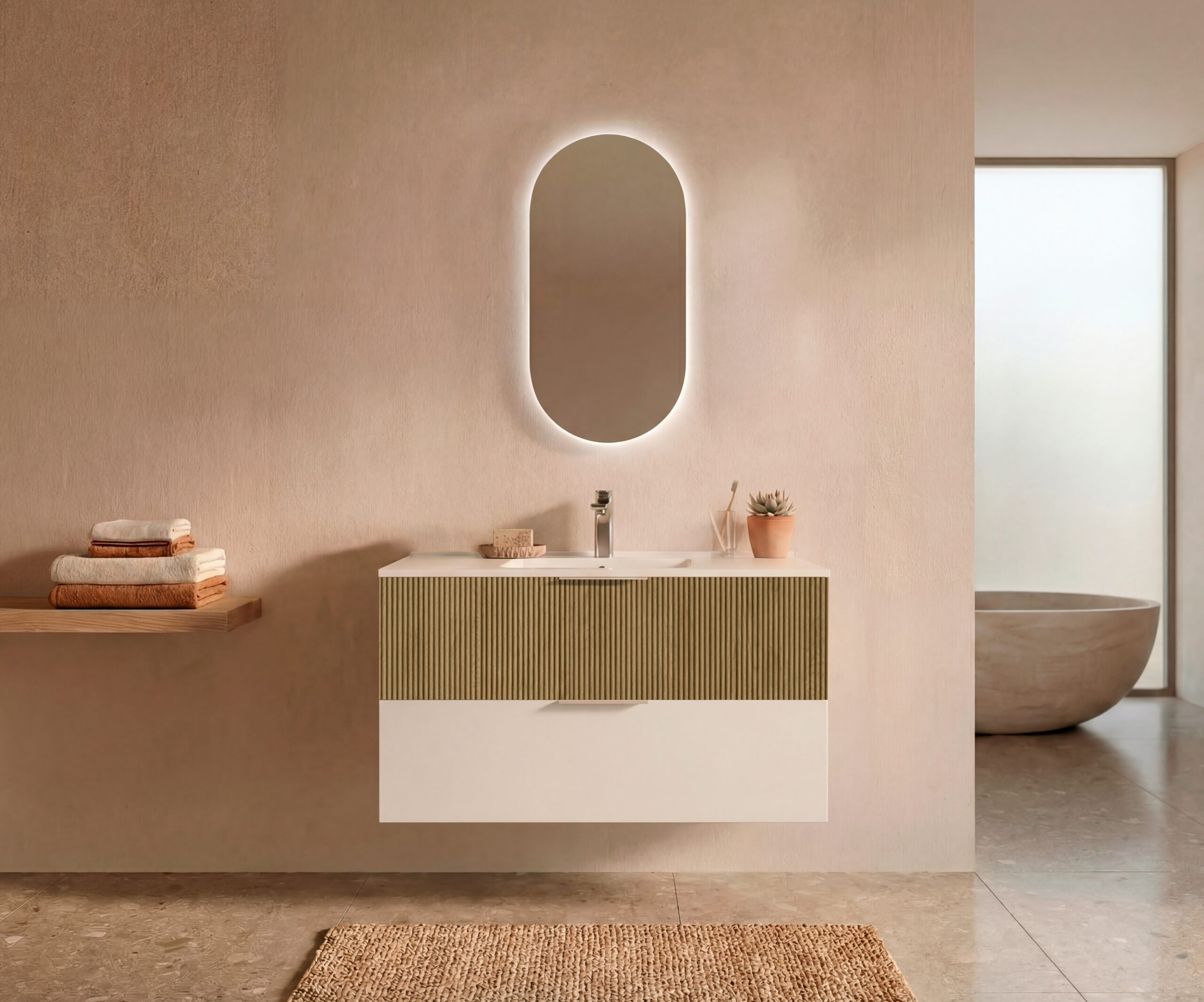 Pack COLBERT + lavabo + espejo cápsula LED