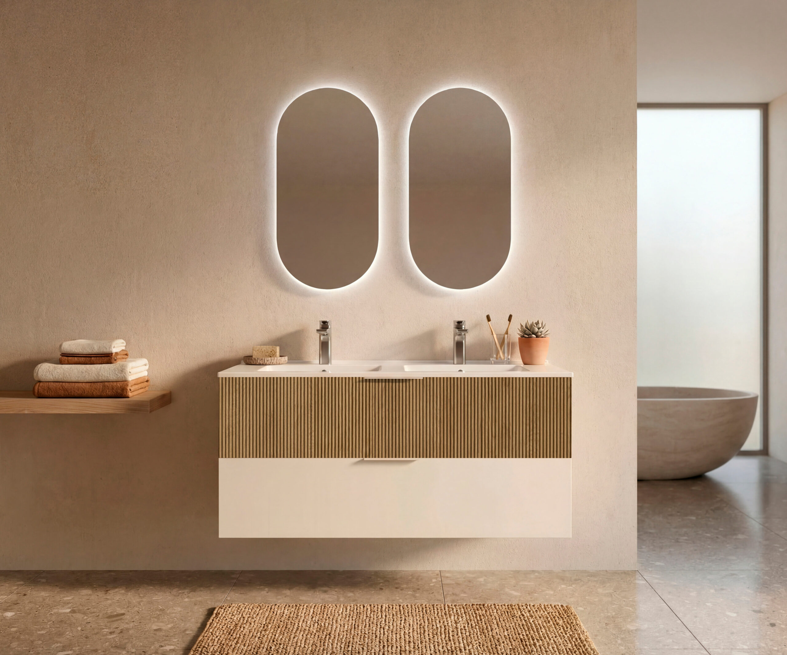 Pack COLBERT + lavabo + espejo cápsula LED