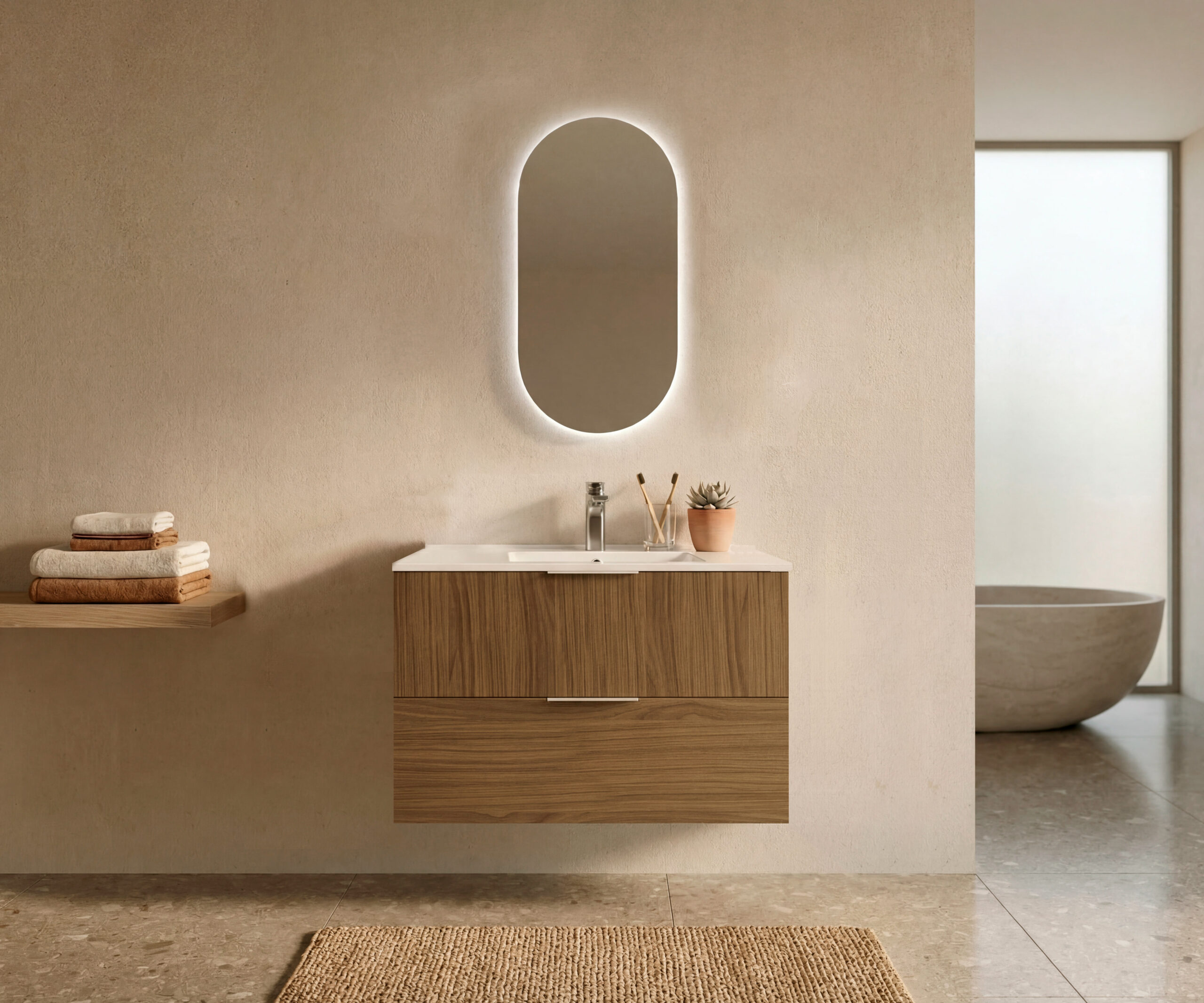 Pack COLBERT + lavabo + espejo cápsula LED