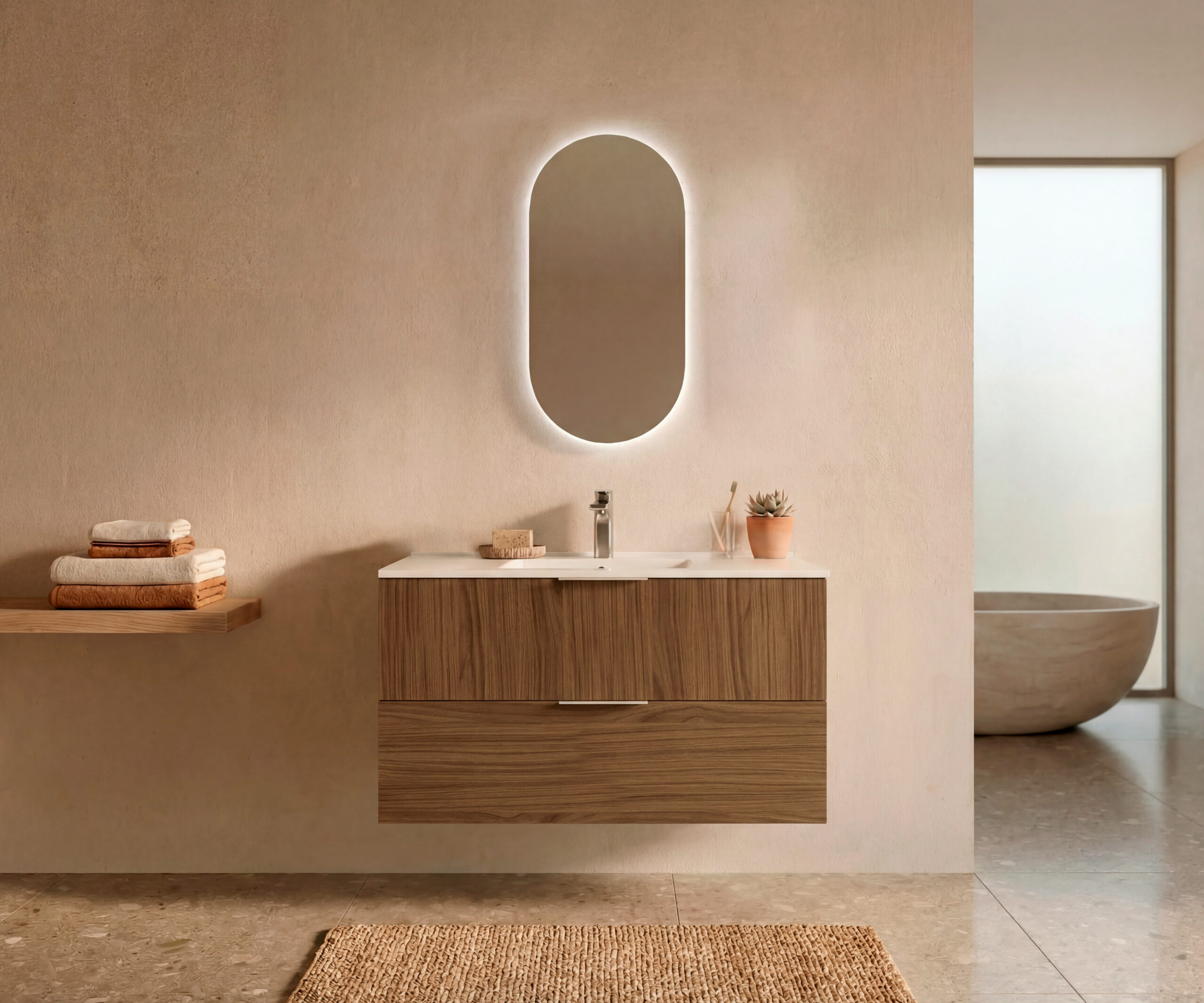 Pack COLBERT + lavabo + espejo cápsula LED