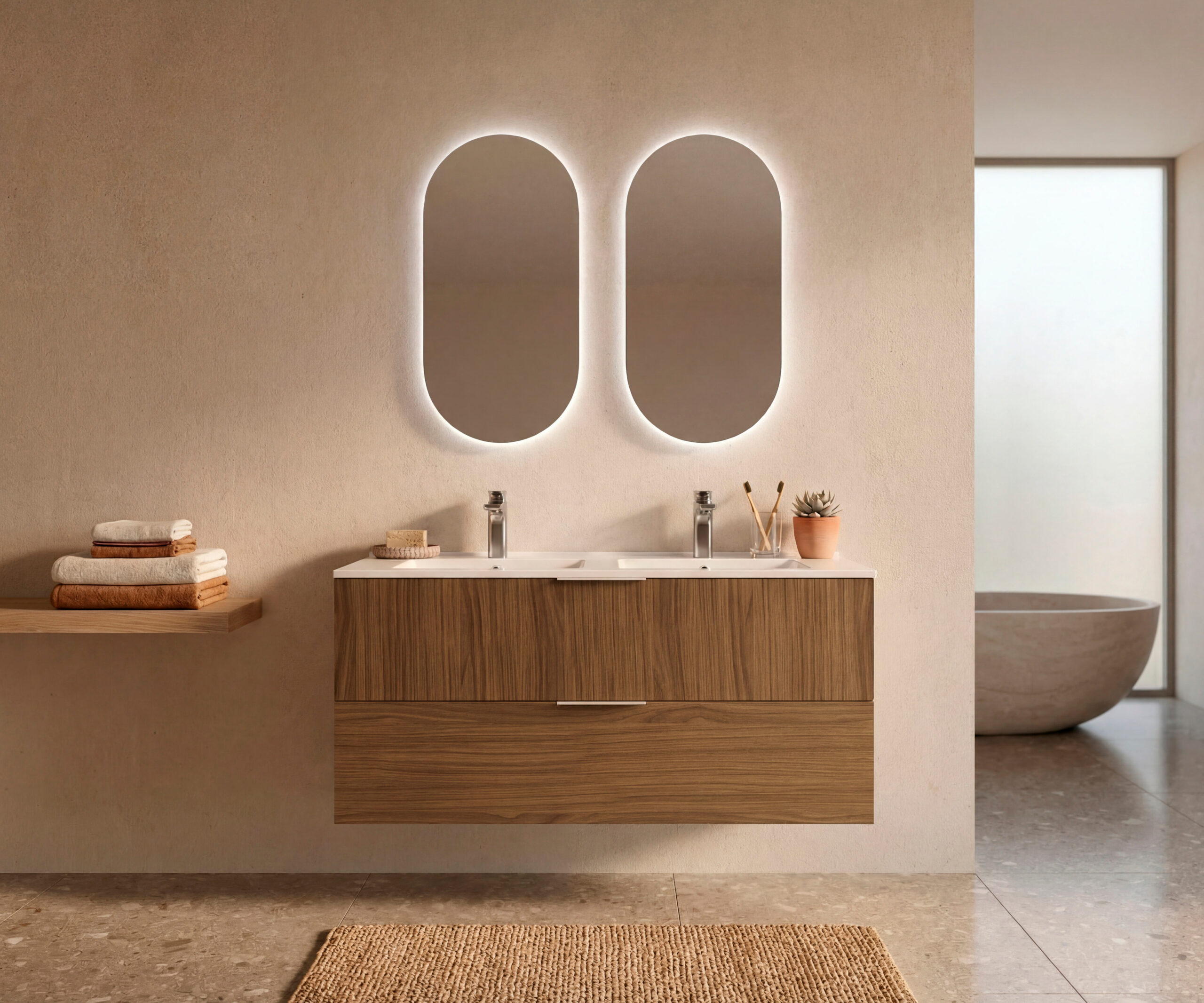 Pack COLBERT + lavabo + espejo cápsula LED