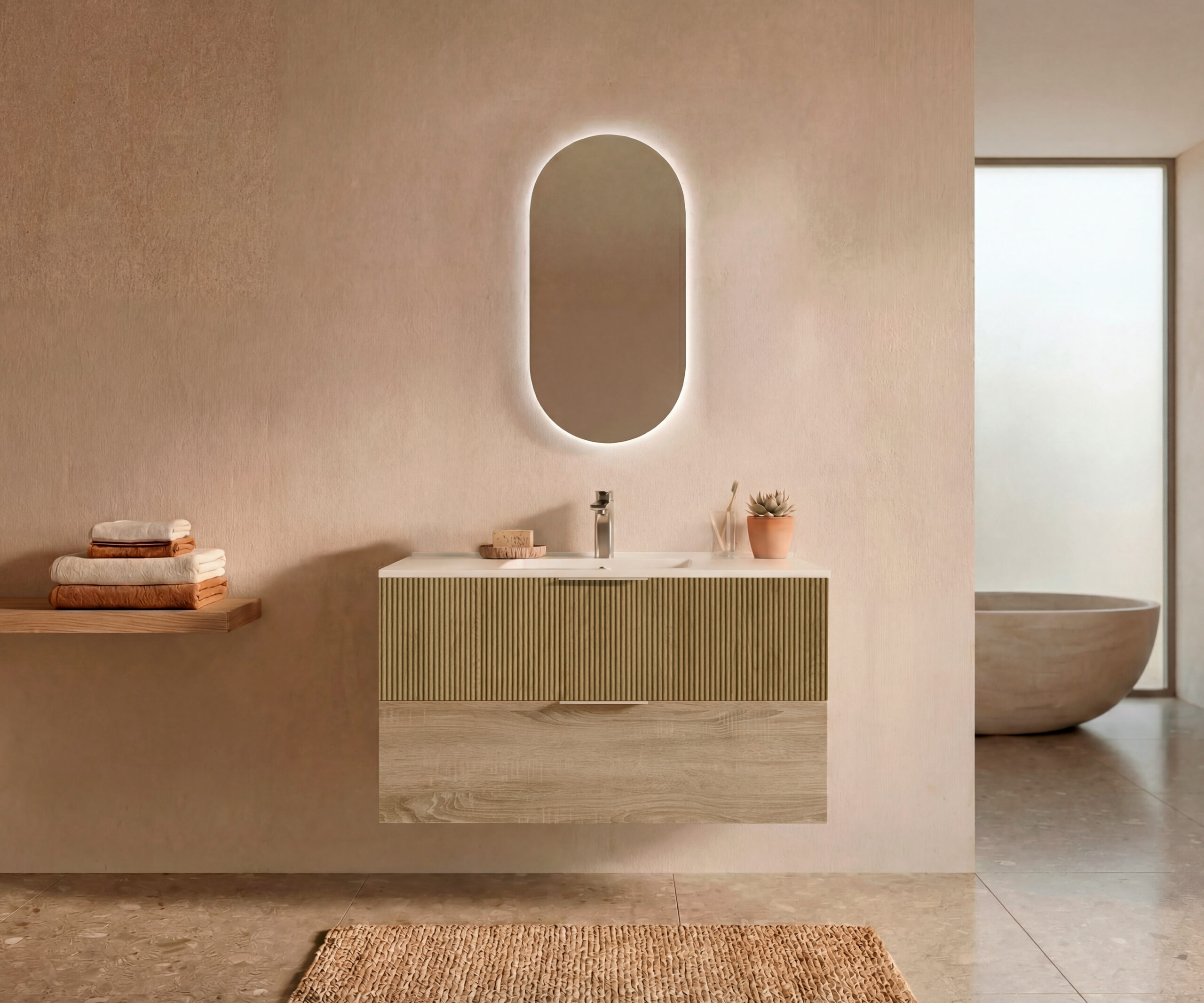 Pack COLBERT + lavabo + espejo cápsula LED