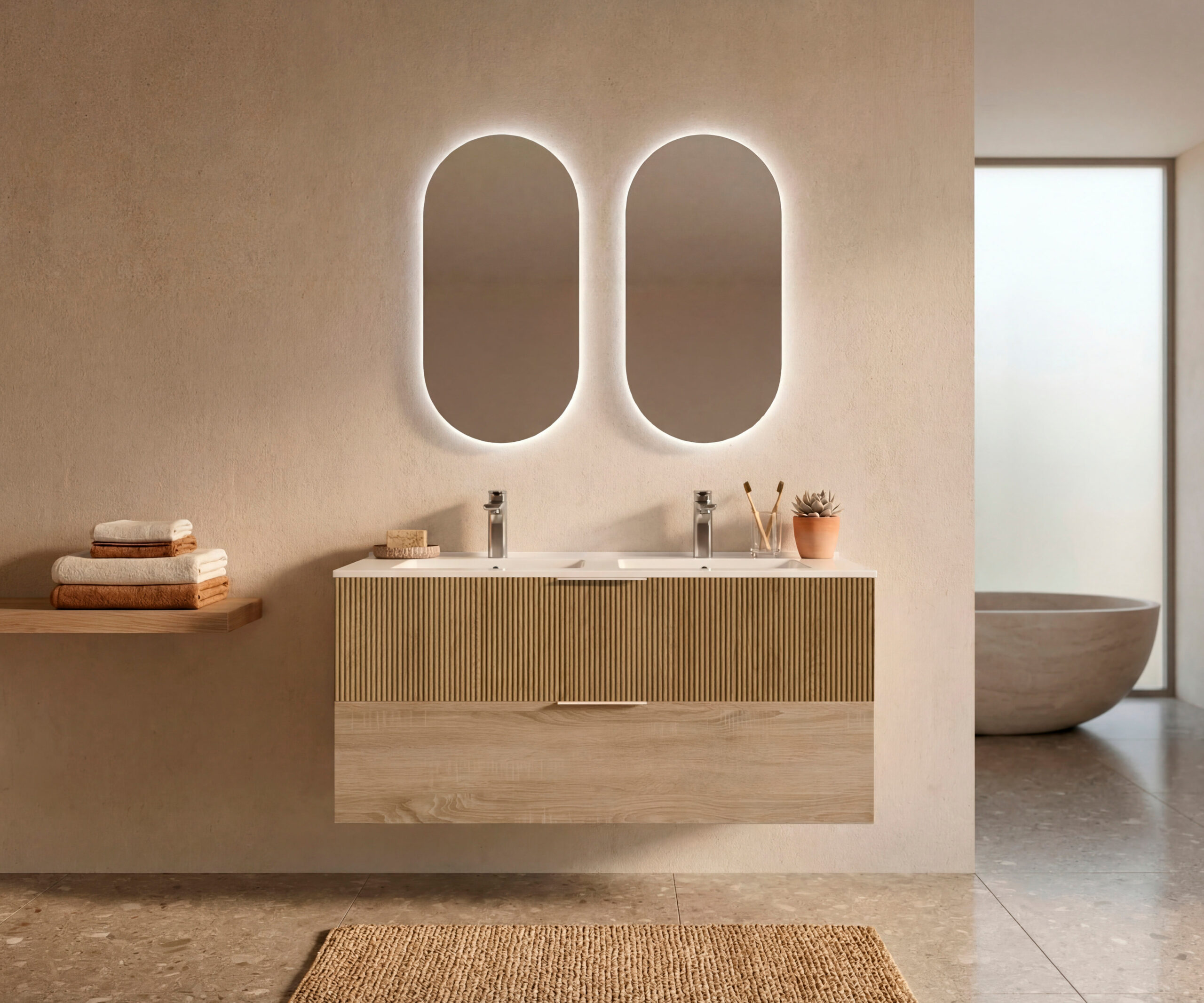 Pack COLBERT + lavabo + espejo cápsula LED