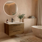 Pack COLETTE  + lavabo + espejo circular LED