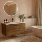 Pack COLETTE  + lavabo + espejo circular LED