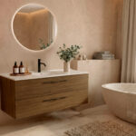 Pack COLETTE  + lavabo + espejo circular LED