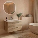 Pack COLETTE  + lavabo + espejo circular LED