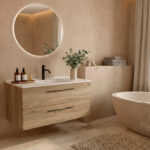 Pack COLETTE  + lavabo + espejo circular LED