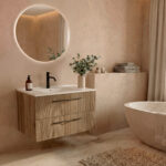 Pack COLETTE  + lavabo + espejo circular LED