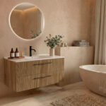 Pack COLETTE  + lavabo + espejo circular LED