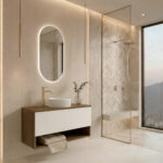 Ensemble LEVINAS + lavabo + miroir capsule LED